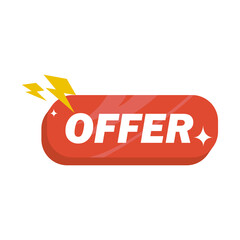 Wall Mural - red offer sign