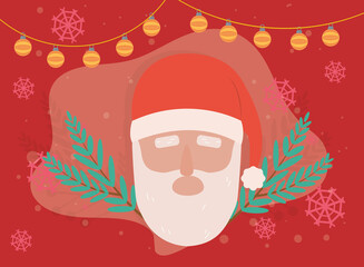 Wall Mural - santa face poster