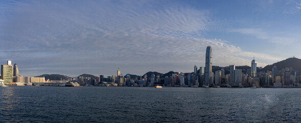 Wall Mural - Hong Kong Skyscrapers in sunset