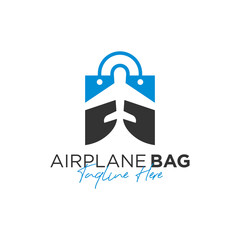 airplane bag inspiration illustration logo design