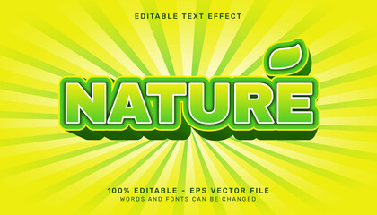 Poster - nature 3d text effect and editable text effect