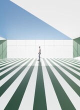 Minimal Architecture Illustration. Colours. Leading Lines. Perspective.