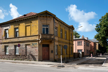 Wall Mural - Wooden house in Liepaja.