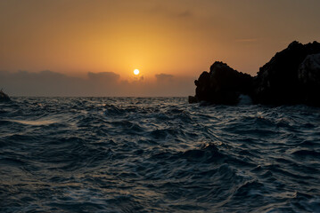 Poster - Sundown on the island.