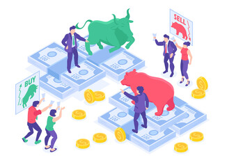 Wall Mural - Isometric Finance Concept