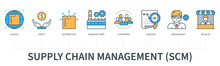 Supply Chain Management Vector Infographics