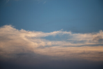 Wall Mural - nice enening blue sky and sun