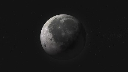 Wall Mural - earth's moon in the starry sky of solar system in space. this image elements furnished by nasa.