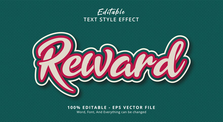 Poster - editable text effect, reward text on simply layered style
