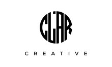 Letters CLAR Creative Circle Logo Design Vector, 4 Letters Logo