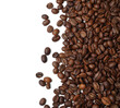 © New Africa - Many roasted coffee beans on white background, top view