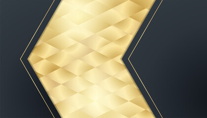 Abstract luxurious black gold background. Modern dark banner template vector with geometric shape patterns . Futuristic digital graphic design
