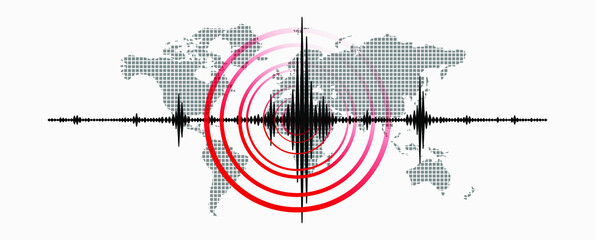 Wall Mural - earthquake background	