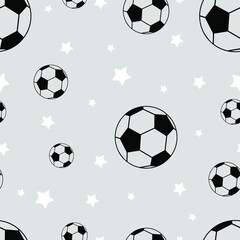 Wall Mural - soccer ball seamless pattern