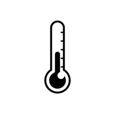 Poster - simple small thermometer temperature icon