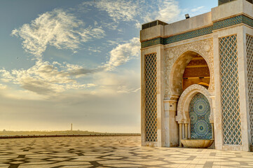 Wall Mural - Hassan II Mosque, Casablanca, HDR Image