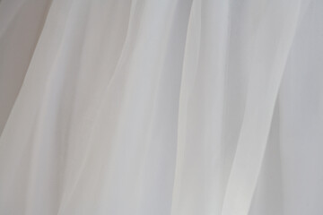 sheer white draped fabric background
