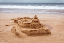 Sand Castle On The Beach
