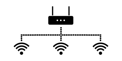 Wall Mural - Wifi signal icon. Wireless network. Internet signal. Vector EPS 10. Isolated on white background