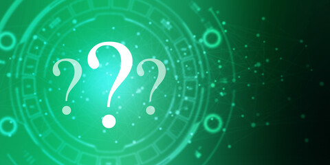 Poster - 2d rendering question mark  
