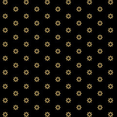 Poster - Background pattern seamless geometric floral design abstract gold and black luxury color vector. Christmas background.