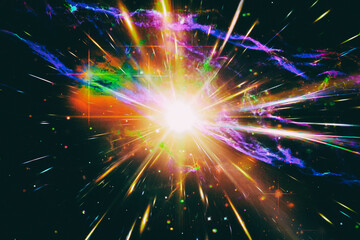 Wall Mural - pulsar. the elements of this image furnished by nasa.