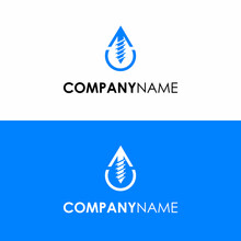 Elegant Abstract Well Drilling Logo. This Logo Icon Incorporate With Drilling Pump And Water Icon In The Creative Way. Drops. Elegant Vector Logo Template. Natural Mineral Aqua Icon.