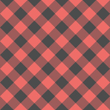 Seamless Pattern With Diagonal Red And Black Stripes.
