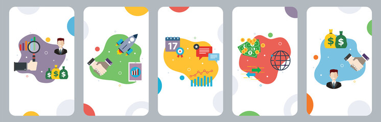 Poster - Investment, business,sturtup and financial icons.