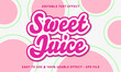 © Al - sweet juice editable text effect with modern style compatible for business or product logo