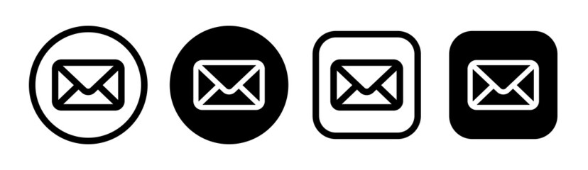 Poster - Mail icon set. Letter envelope icon vector illustration