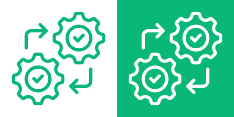 Aufkleber - Setting cogwheel icon. Setting gear icon isolated on white background.