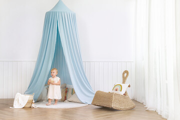 Wall Mural - Baby girl in her play room