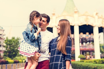 Wall Mural - Family Holiday Vacation Amusement Park Togetherness