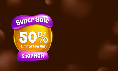 Wall Mural - Super sale special offer banner template