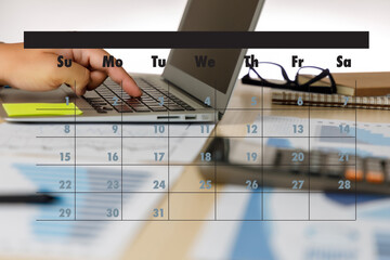 Poster - Agenda Activity Information Calendar Events and Meeting Appointment.
