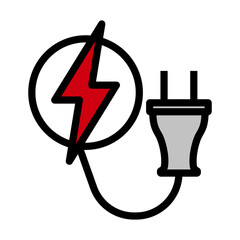 Sticker - Electric Plug Icon