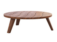 Modern Wooden Coffee Table With Wooden Legs. 3d Render