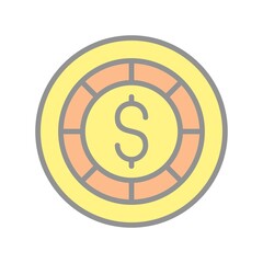 Wall Mural - Bet Filled light Vector Icon Design.