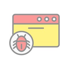 Sticker - Website Filled Light Vector Icon Design