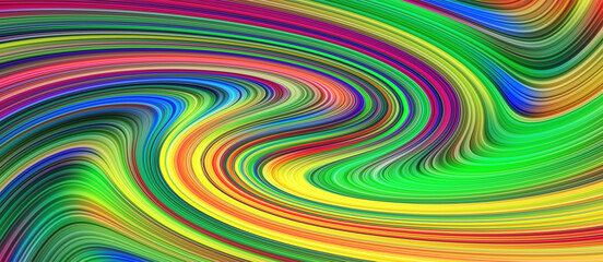 Poster - Smooth wave stream line abstract modern
