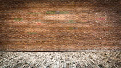 Sticker - rustic brown old brick wall texture