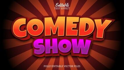 Poster - comedy show theme text effect