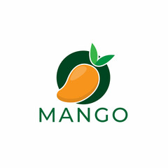 Wall Mural - Mango vector logo. mango icon in flat style.