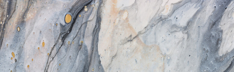  art photography of abstract marbleized effect background with gold, gray, black and white creative colors. Beautiful paint.