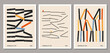 © C Design Studio - Set of minimal 20s geometric design poster with primitive shapes