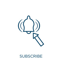 Poster - subscribe icon. Thin linear subscribe outline icon isolated on white background. Line vector subscribe sign, symbol for web and mobile.