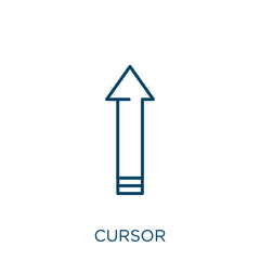 Aufkleber - cursor icon. thin linear cursor outline icon isolated on white background. line vector cursor sign, 