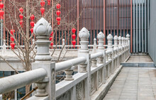 Railing On The Street In City Of China.
