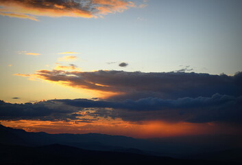 Poster - coucher de soleil en kabylie